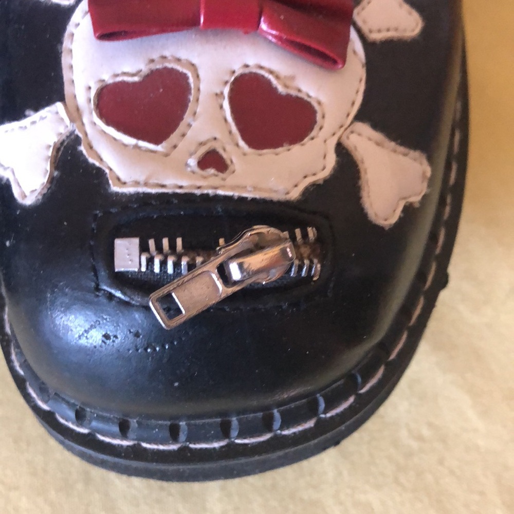 Rare Vintage Demonia Emily-221 Skull Platform Mary Janes - Picture 3 of 14